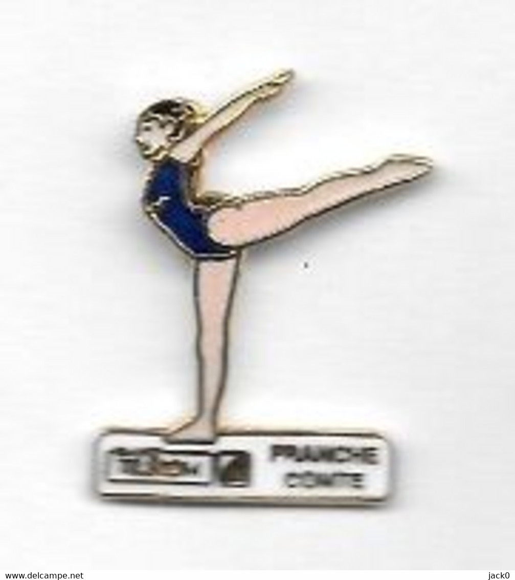 Pin's  Région, Sport  Gymnastique  Féminine  Avec  Sponsor  FRANCE  TELECOM  FRANCHE - COMTE - Telecom De Francia