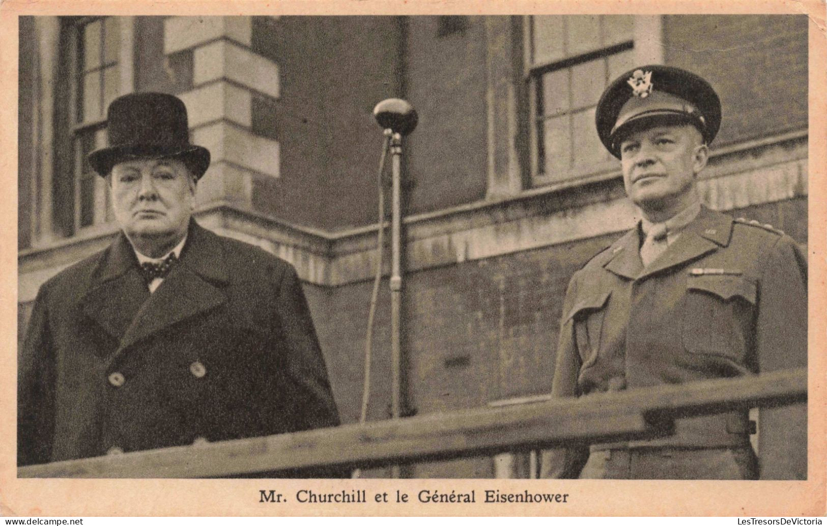 PHOTOGRAPHIE - Mr Churchill  - Le Général Eisenhower - Carte Postale Ancienne - Fotografie