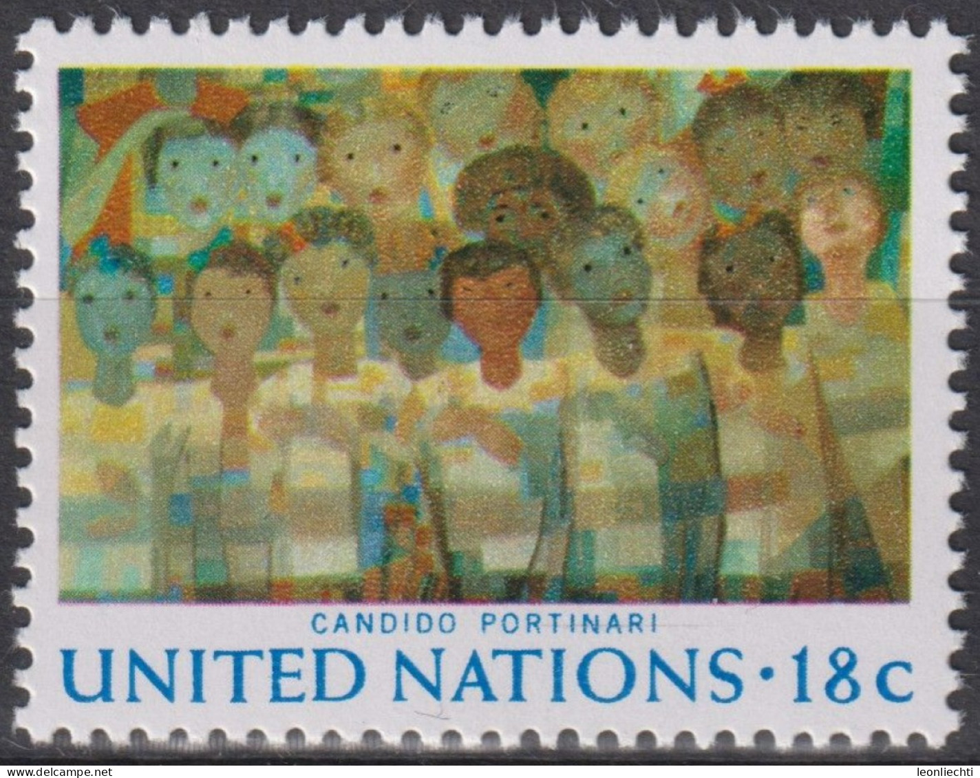 1974 Vereinte Nationen > New York, **  Mi:NT-NY 268, Sn:NT-NY 248, Yt:NT-NY 241, Brasilianische Wandgemälde - Gebraucht