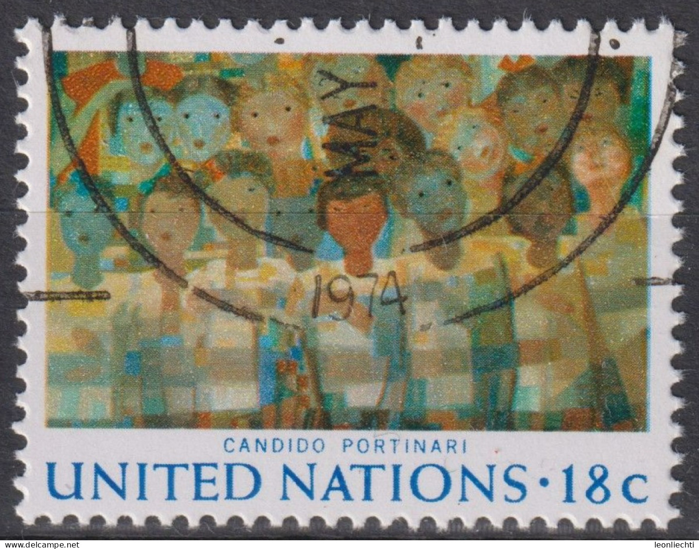 1974 Vereinte Nationen > New York, °  Mi:NT-NY 268, Sn:NT-NY 248, Yt:NT-NY 241, Brasilianische Wandgemälde - Usati