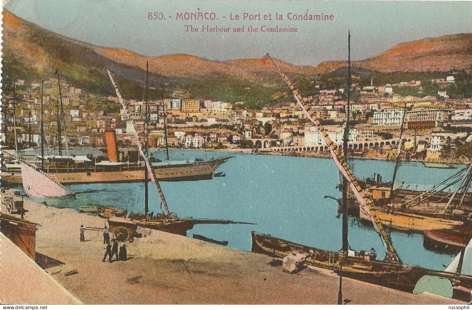 MONACO - LE PORT ET LA CONDAMINE - THE HARBOUR AND THE CONDAMINE - ED. GILETTA REF #850 - 1925 - Hafen