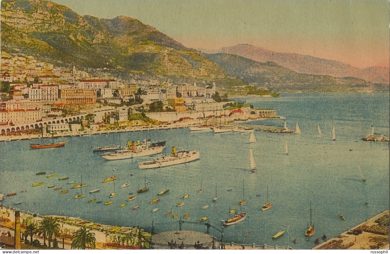 MONACO - LE PORT ET LES REGATES. VUE SUR MONTE CARLO - ED. A.D.I.A. REF #9 - 1951 - Hafen