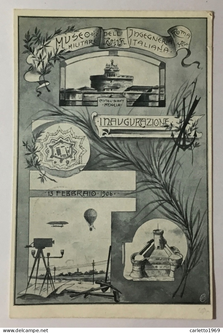 ROMA MUSEO DELLA INGEGNERIA MILITARE ITALIANA 1906 VIAGGIATA FP - Musei