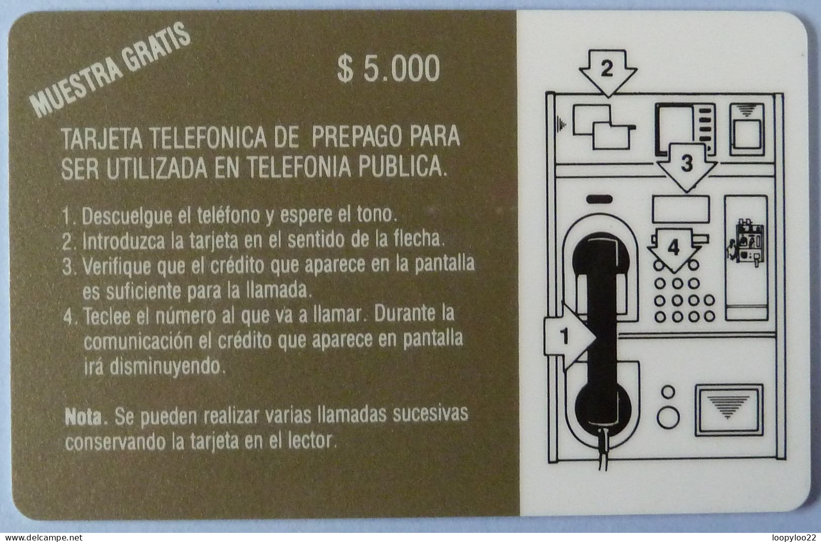 CHILE - SAMPLE - GPT Field Trial / Demo - $5,000 - Tarjeta Inteligente - CTC - R - Chile