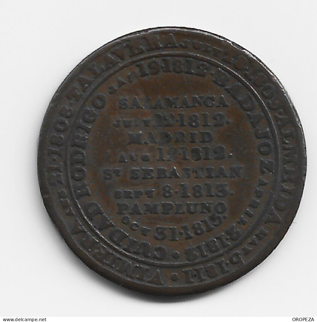 T 9  -  GRAN BRETAÑA -  1812 Wellington Half Penny Token - Sonstige & Ohne Zuordnung