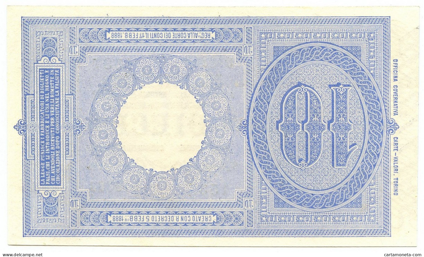 10 LIRE BIGLIETTO DI STATO EFFIGE UMBERTO I 13/01/1911 SPL+ - Regno D'Italia – Other