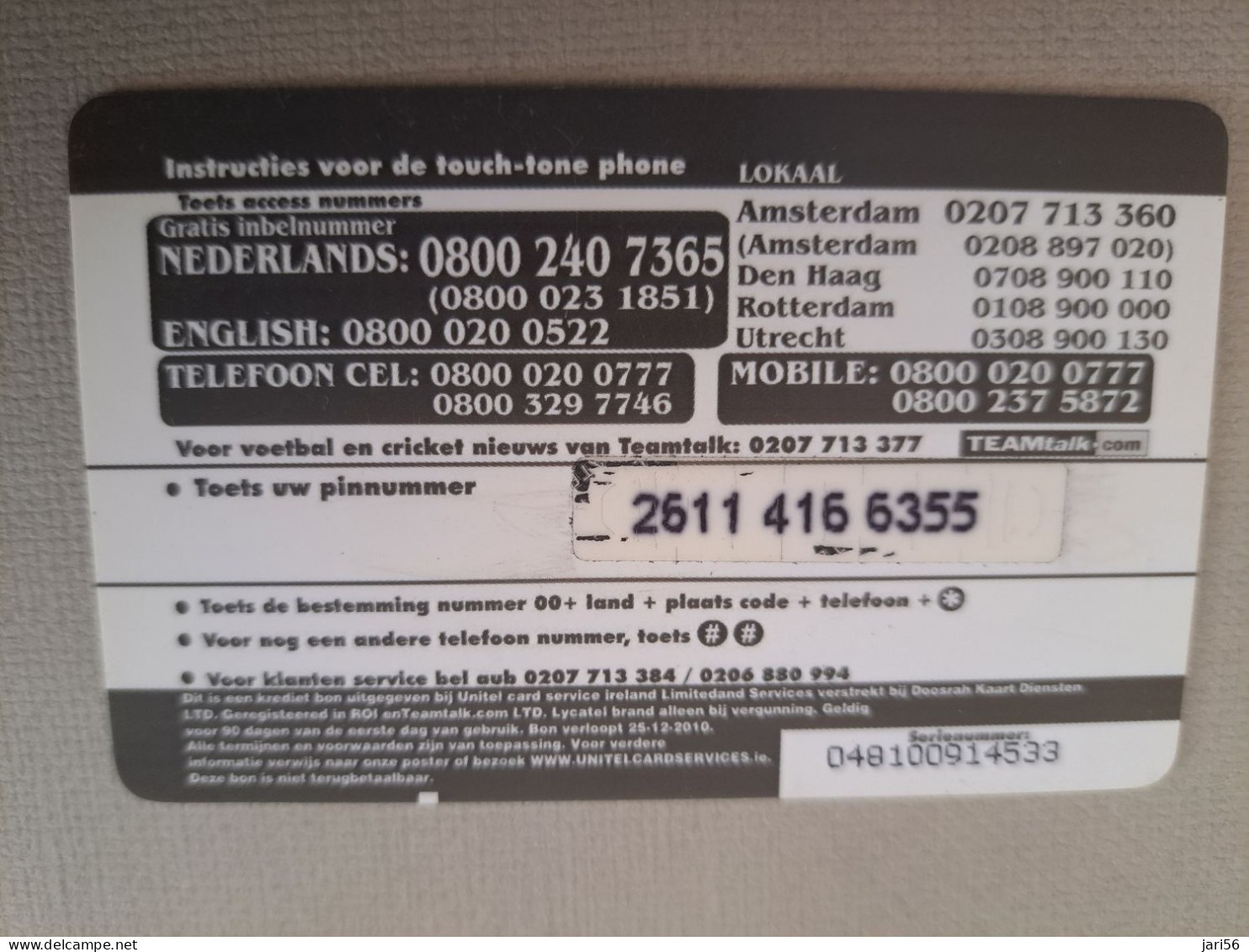 NETHERLANDS /  PREPAID / LYCATEL / AFRIKA / LION/ELEPHANT//ZEBRA/ FLOWER/  € 6,-  USED  ** 15255** - Privat