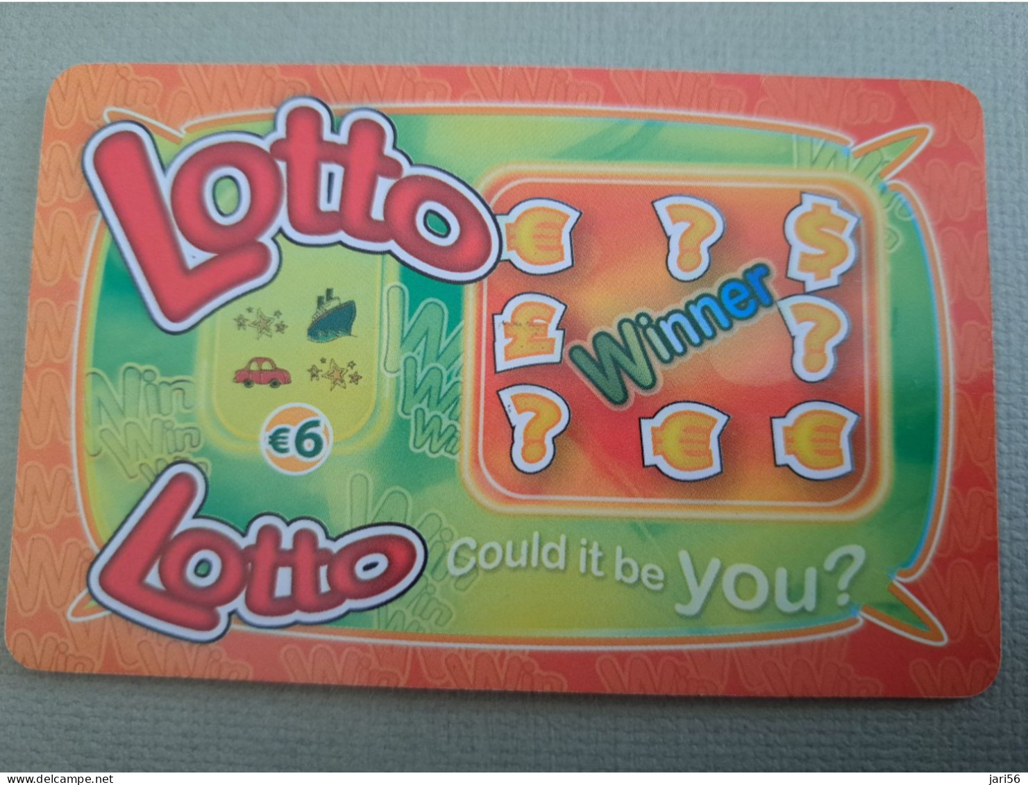 NETHERLANDS /  PREPAID / LOTTO/ COULD IT BE YOU/ WINNER?/ GAMBLING /  € 6,-  USED  ** 15257** - Privat