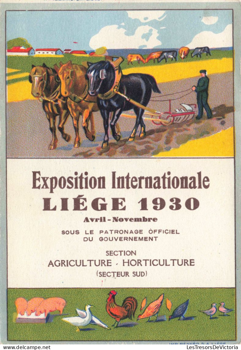 BELGIQUE - Exposition Internationale Liège 1930 - Agriculture - Horticulture - Carte Postale - Liège