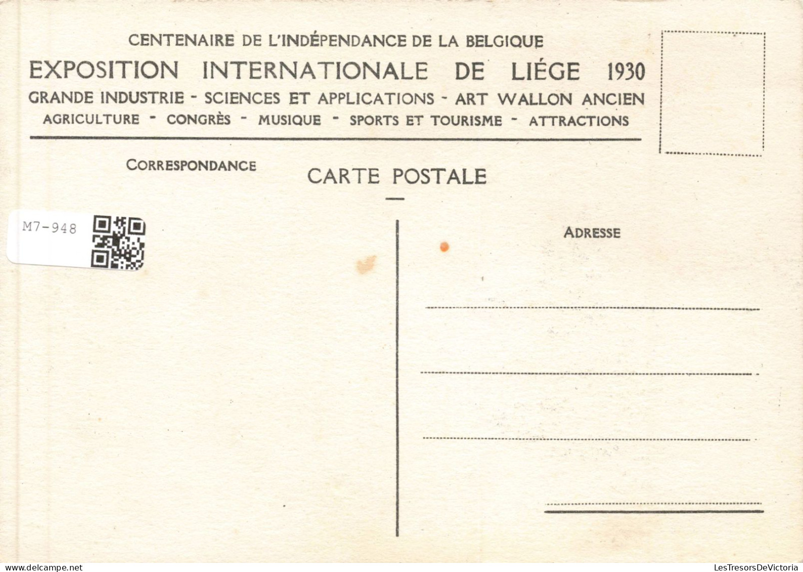 BELGIQUE - Exposition Internationale Liège 1930 - Agriculture - Horticulture - Carte Postale - Liège