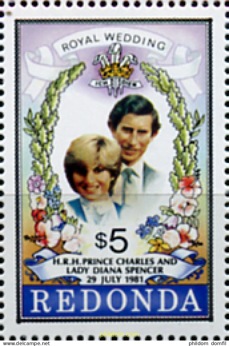 355171 MNH REDONDA 1981 BODA DEL PRINCIPE CARLOS Y LADY DIANA SPENCER - Other & Unclassified