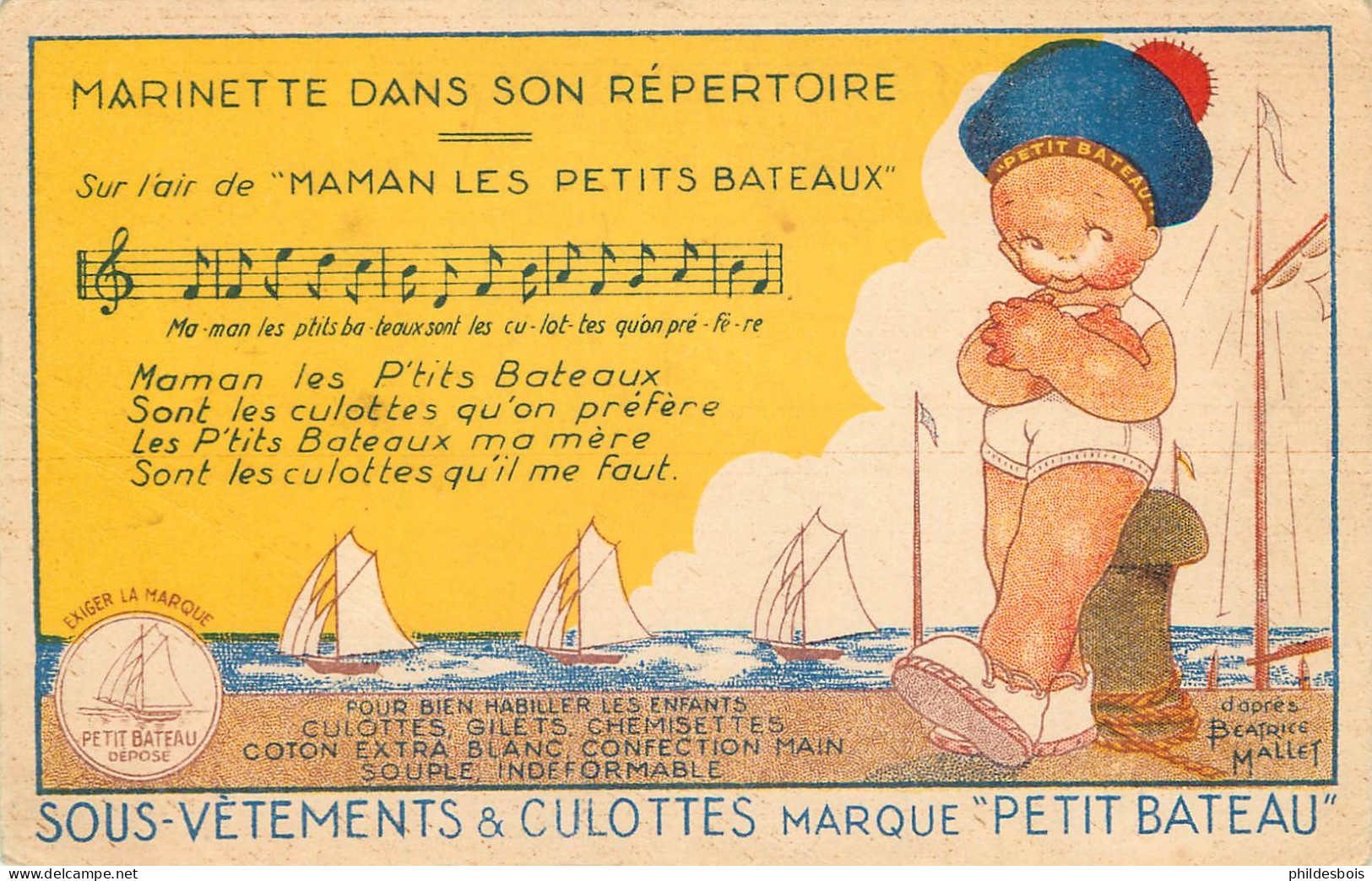 Beatrice MALLET   " Marinette Dans Son Repertoire " Les Petits Bateaux - Mallet, B.