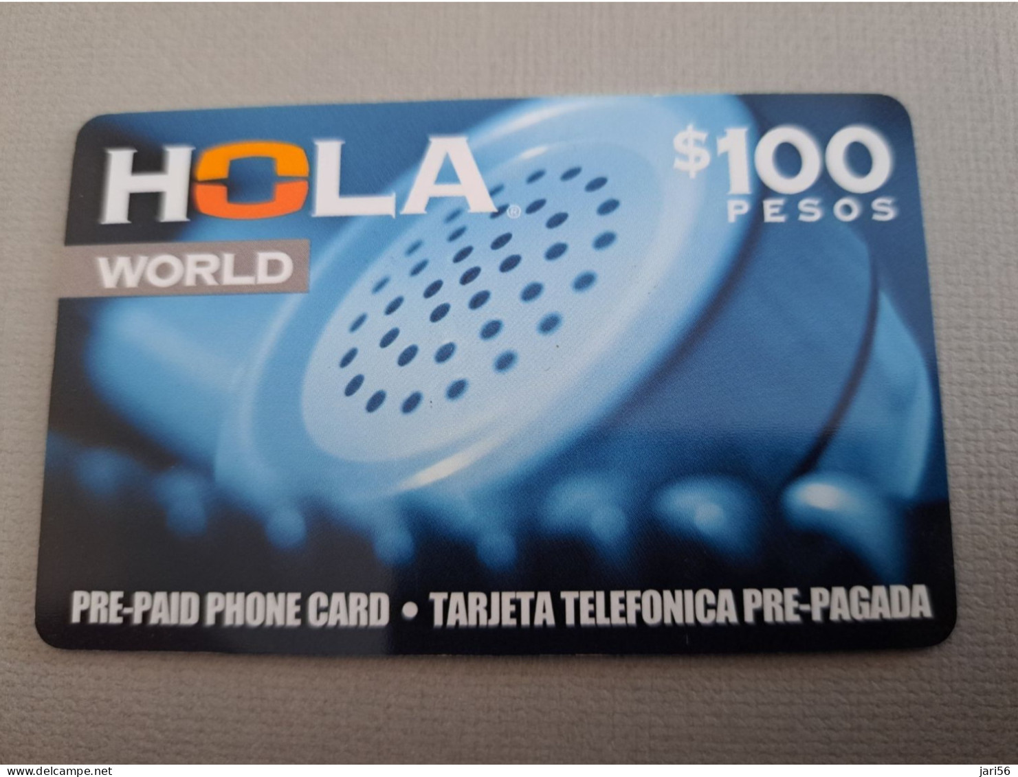 MEXICO $ 100 PESOS   PREPAID / HOLA WORLD /  THICK CARD    / TELEPHONE/     ** 15267** - Mexique