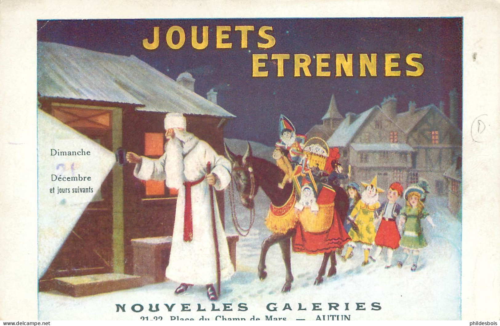 Carte PUBLICITAIRE  Nouvelles Galeries  " Jouets Etrennes " - Publicité