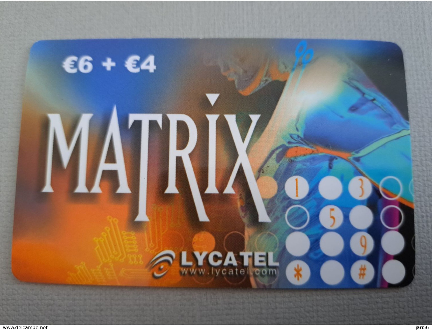 NETHERLANDS /  PREPAID / LYCATEL/ MATRIX  € 6,- + € 4,- USED  ** 15276** - Private