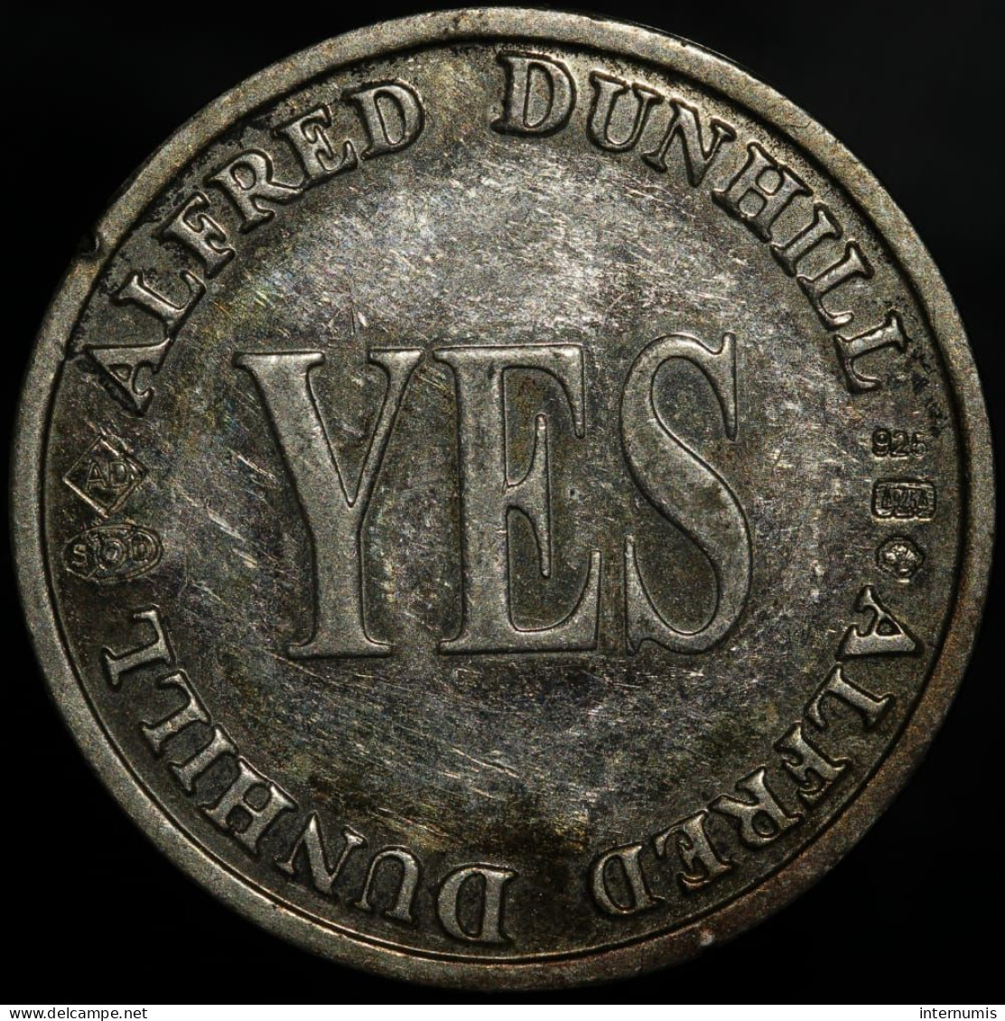 SCARCE/RARE Grande-Bretagne/United Kingdom, ALFRED DUNHILL COLLECTOR DECISION COIN: YES / YES, Argent (Silver), SUP (AU) - Profesionales/De Sociedad