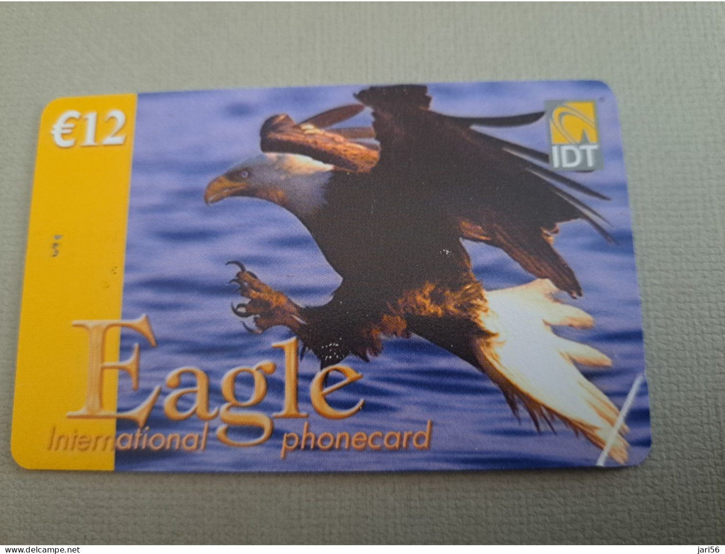 NETHERLANDS /  PREPAID /   IDT/ EAGLE / CORNER FOLDED   € 12,- USED  ** 15278** - Privées