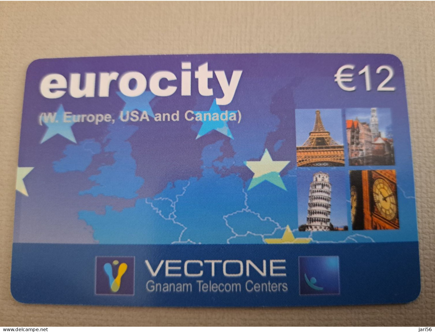 NETHERLANDS /  PREPAID /   VECTONE /EUROCITY / FAMOUS STATUE    € 12,- USED  ** 15279** - Private