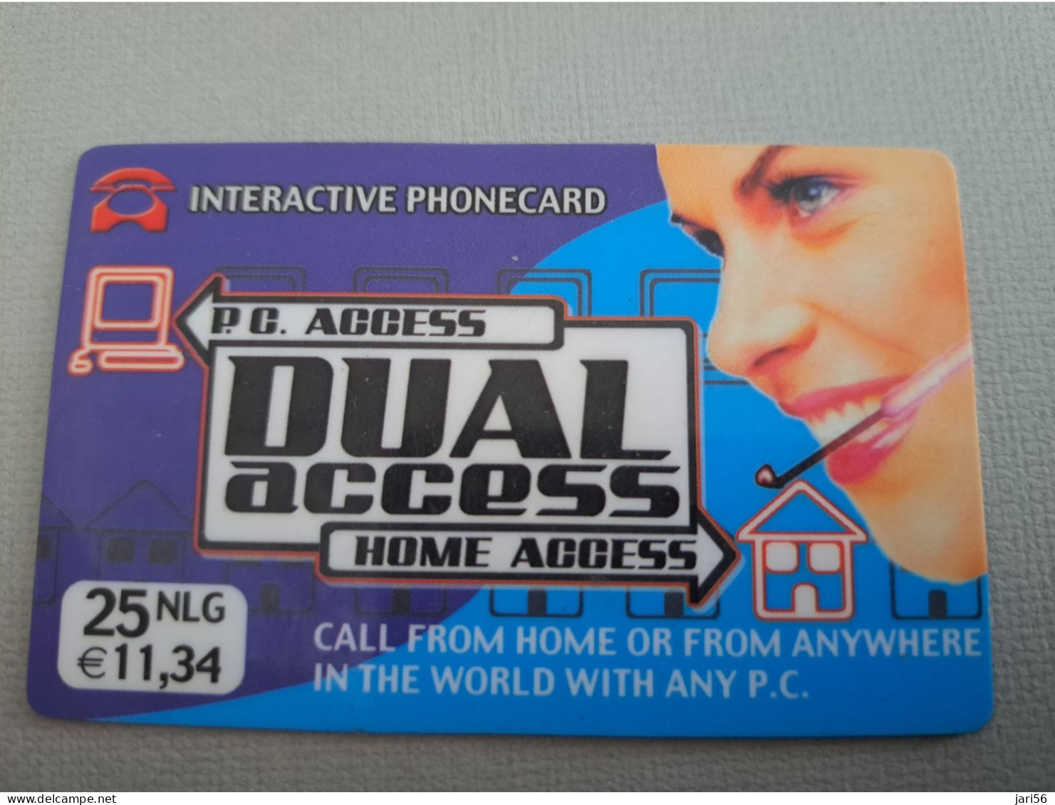 NETHERLANDS /  PREPAID /   DUAL ACCESS/ HOME ACCESS / INTERACTIVE     HFL 25,- USED  ** 15281** - Privadas