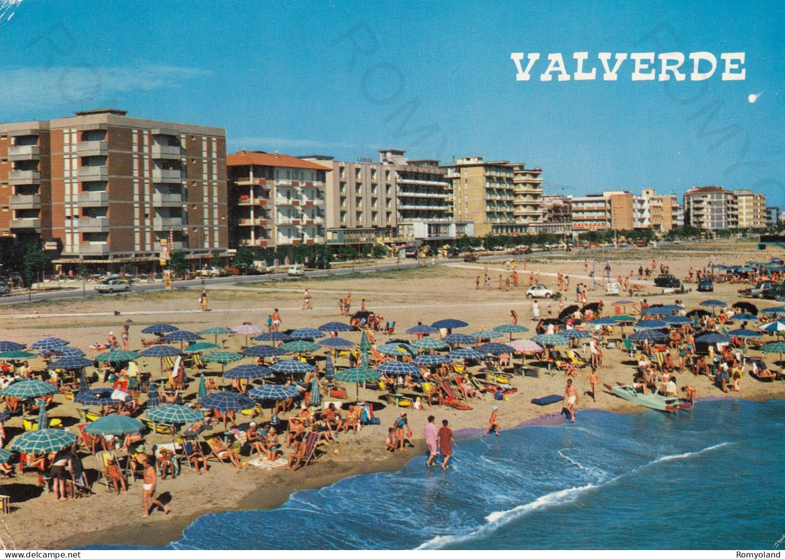 CARTOLINA  VALVERDE,CESENATICO,CESENA,EMILIA ROMAGNA-LA SPIAGGIA-MARE,SOLE,ESTATE,LUNGOMARE,VACANZA,VIAGGIATA 1973 - Cesena