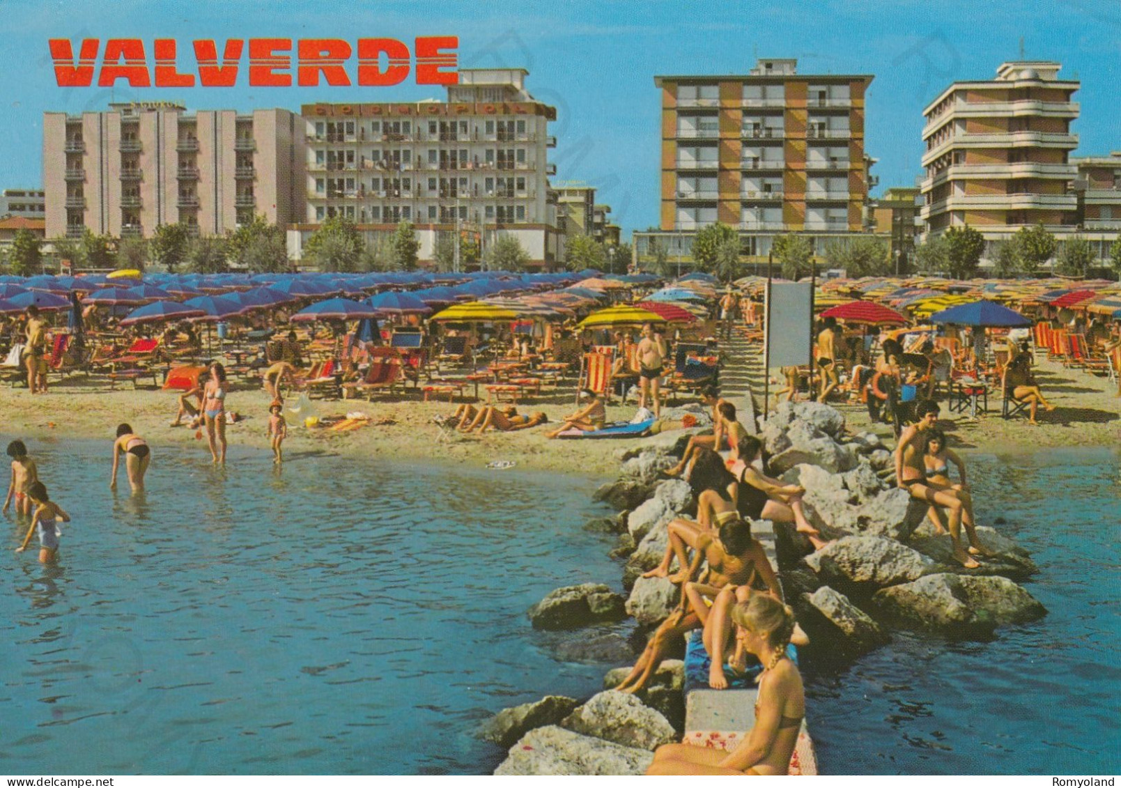 CARTOLINA  VALVERDE,CESENATICO,CESENA,EMILIA ROMAGNA-MARE,SOLE,ESTATE,LUNGOMARE,VACANZA,BELLA ITALIA,VIAGGIATA 1985 - Cesena