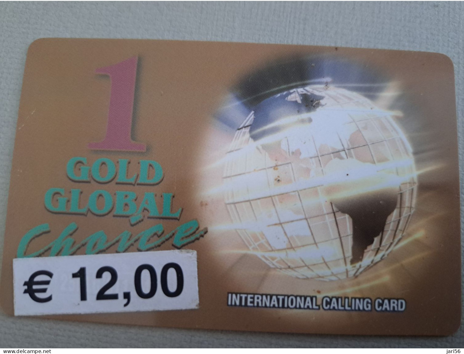 NETHERLANDS /  PREPAID /   GOLD GLOBAL/ CHOICE 1     HFL 25,-/ STICKER € 12,00/  USED  ** 15284** - Private