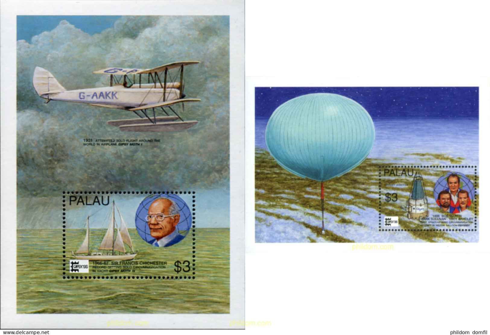 190715 MNH PALAU 1996 CIRCUMNAVEGACION POR MAR Y AIRE - Palau