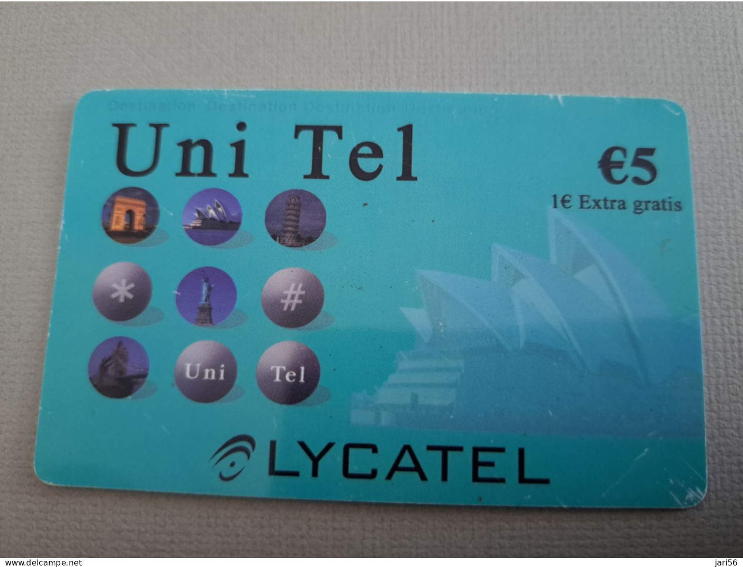 NETHERLANDS /  PREPAID /  UNITEL/ LYCATEL       /  € 5,-/  USED  ** 15296** - Private