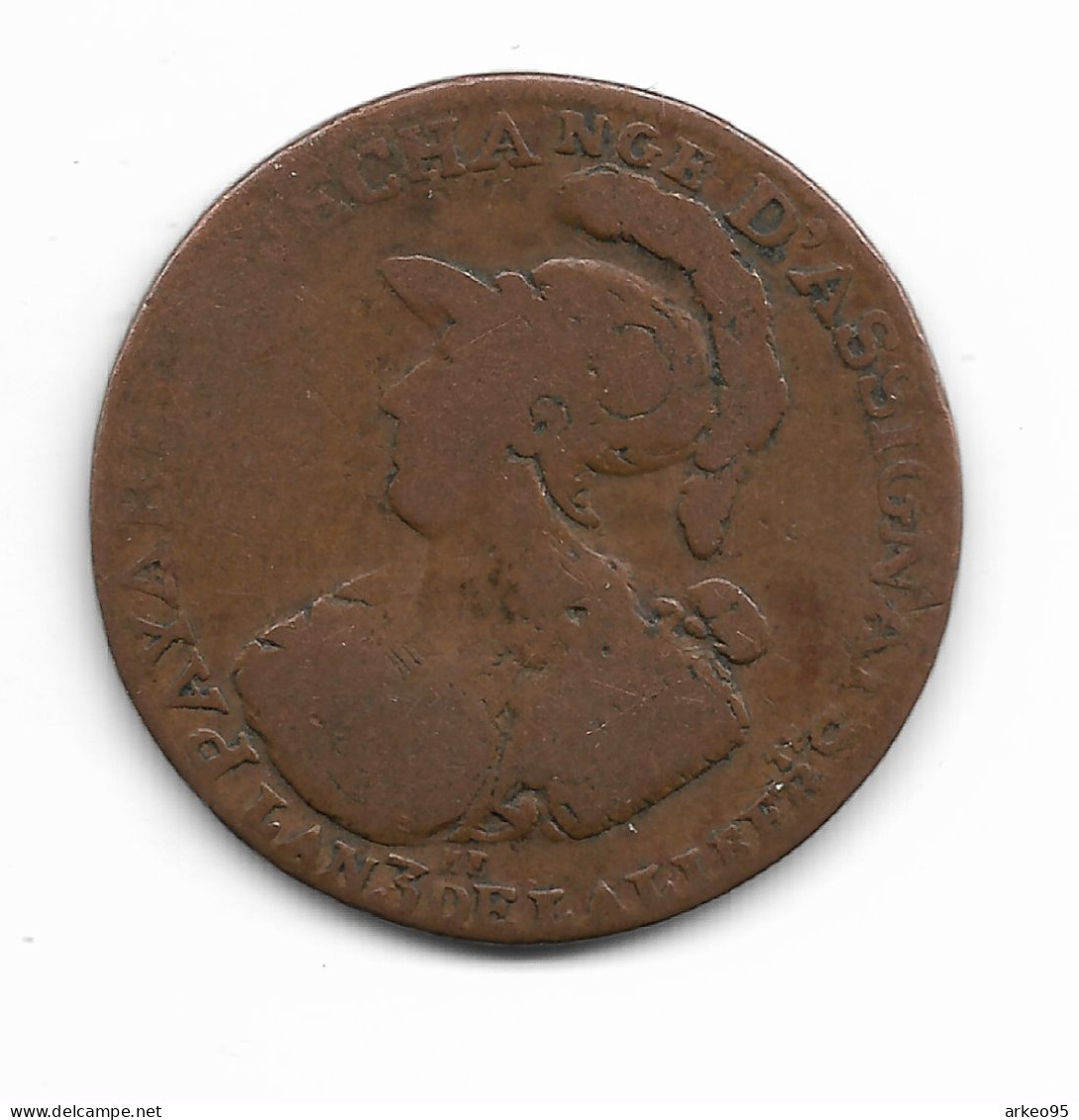 Monnaie De Confiance 6 Blancs De Montagny 1791 - 1791-1792 Constitución 