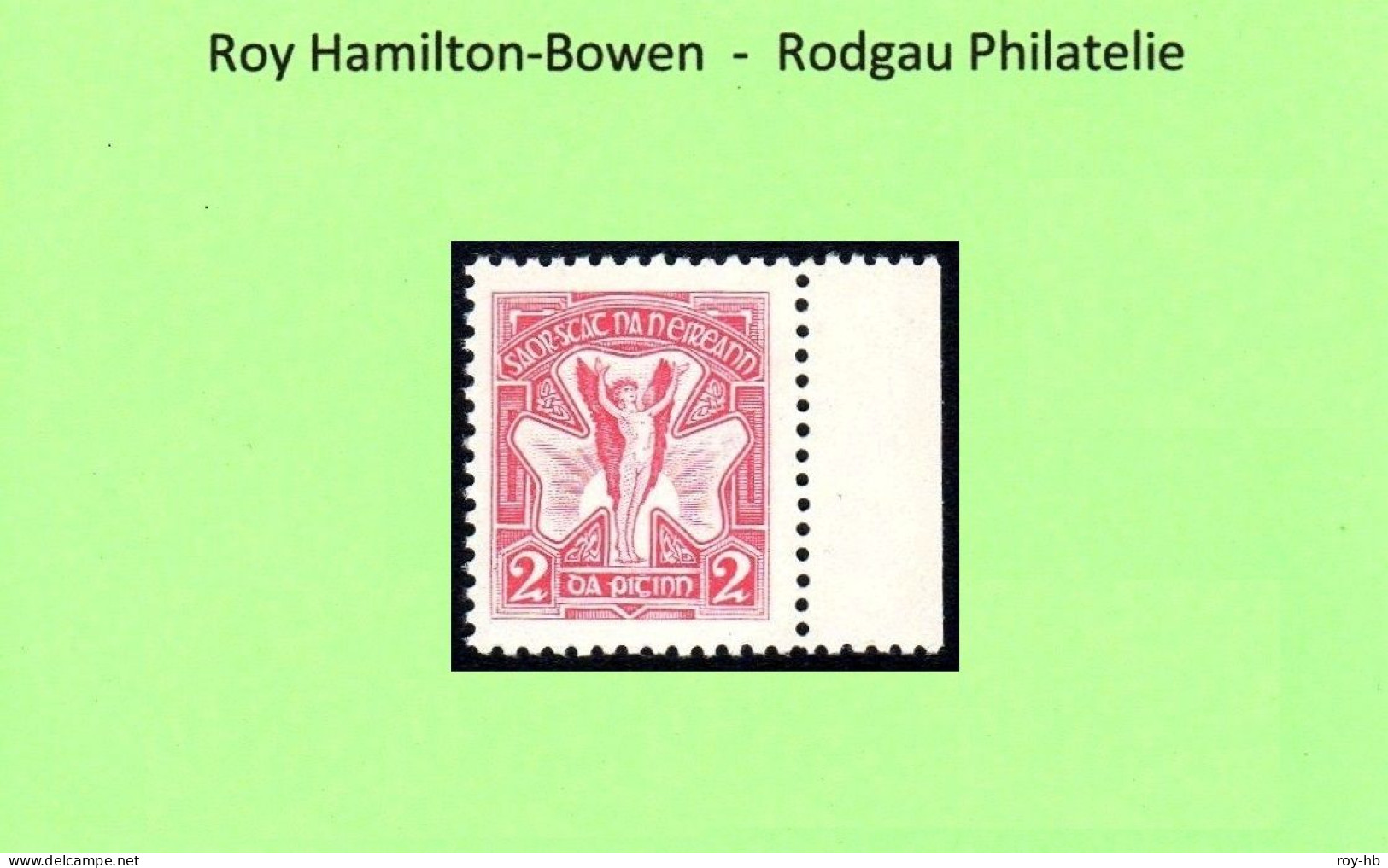 1922 Essays, Hely 2d Pale Carmine, Fresh U/m Mint, Right Marginal, Superb In Every Respect!  Hib. E67. - Unused Stamps