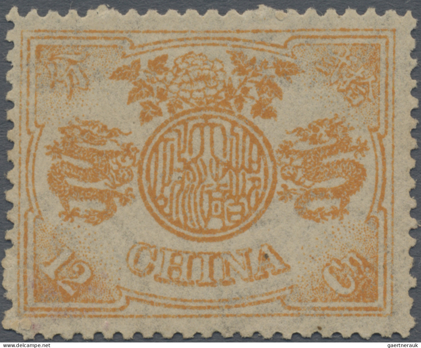 China: 1894, Dowager 12 Cn. Orange-brown, Unused Mounted Mint First Mount LH, Si - 1912-1949 République