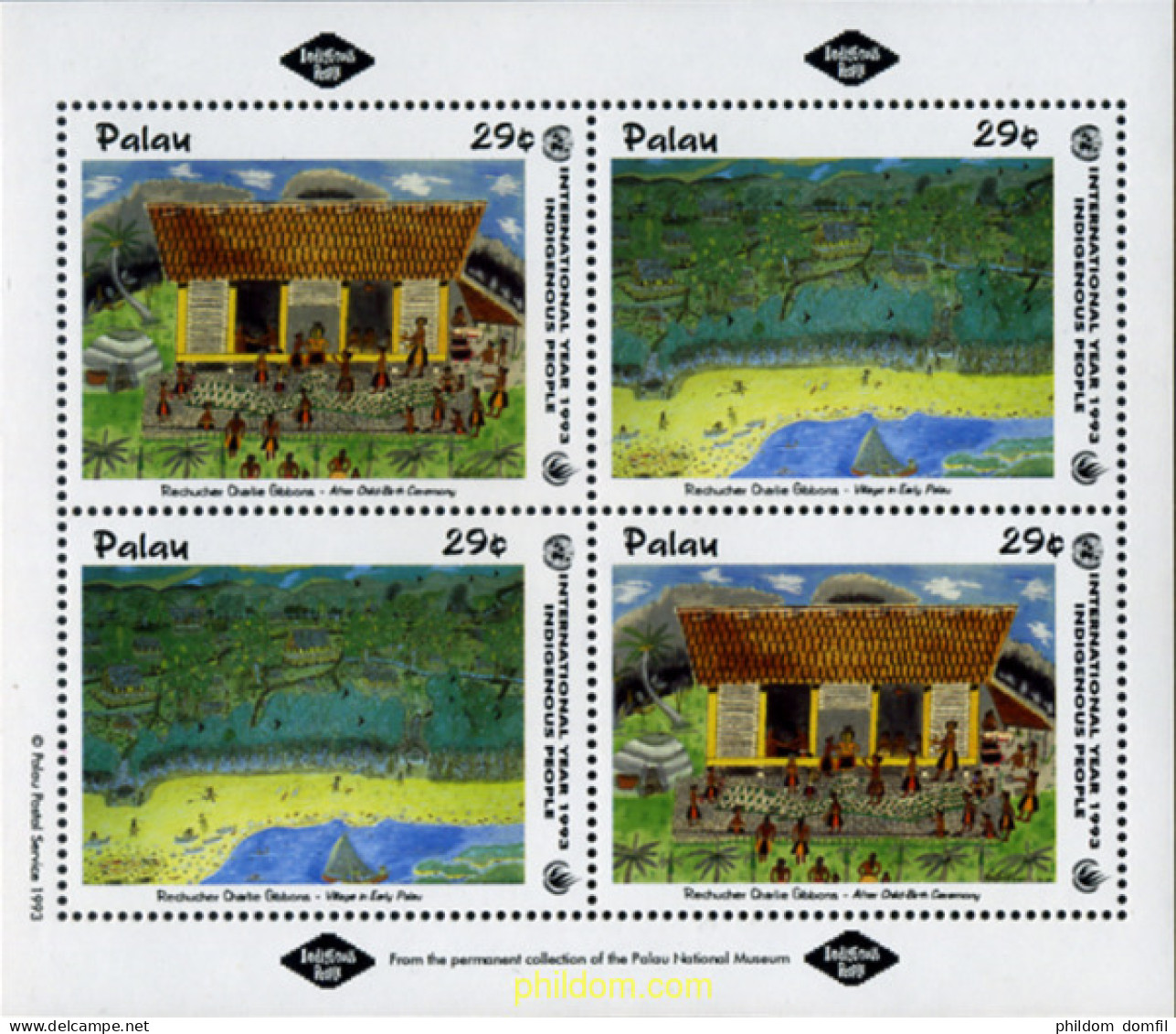 349792 MNH PALAU 1993 AÑO DE LOS PUEBLOS INDIGENAS - Palau