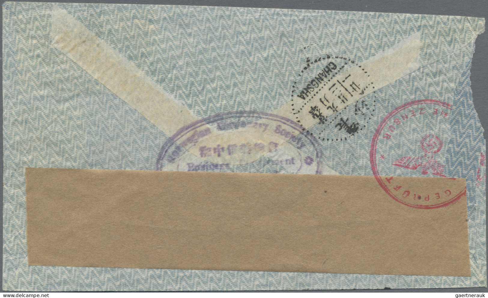 China: 1932/37, Airmail Cover Addressed To Stavanger, Norway Bearing Airmail Def - Cartas & Documentos