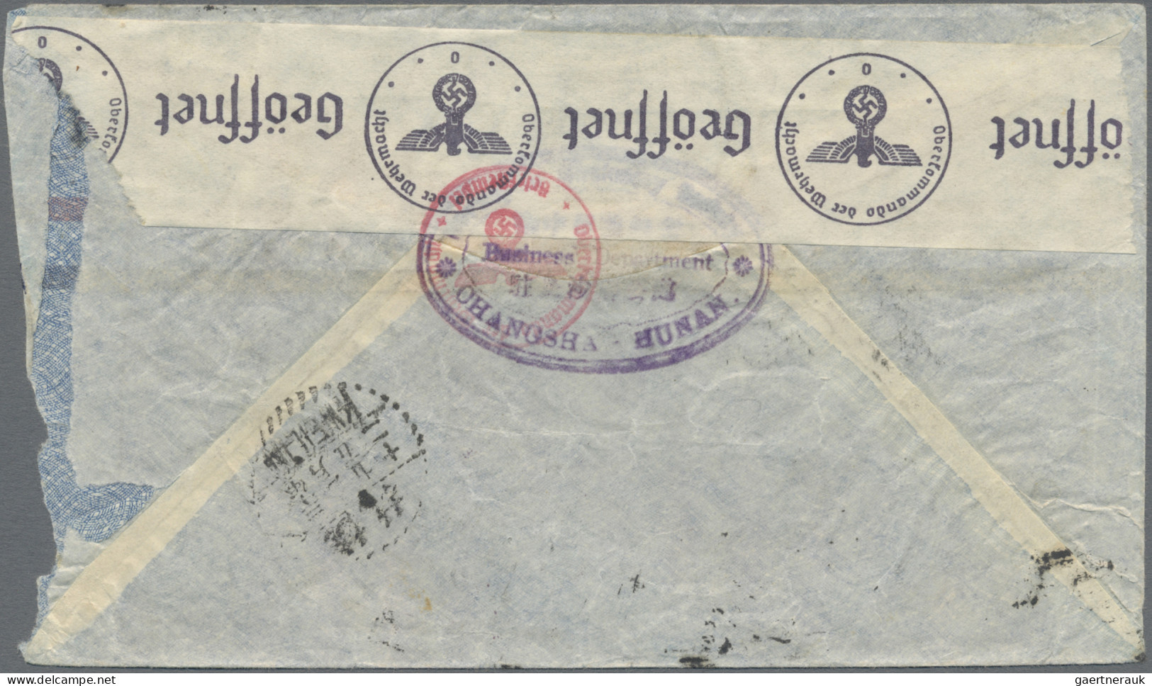 China: 1932/41, Airmail Cover Addressed To Stavanger, Norway Bearing Airmail Def - Covers & Documents