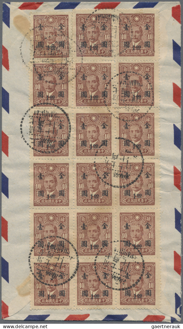 China: 1948, International Airmail Cover Addressed To New York, U.S.A. Bearing S - Brieven En Documenten