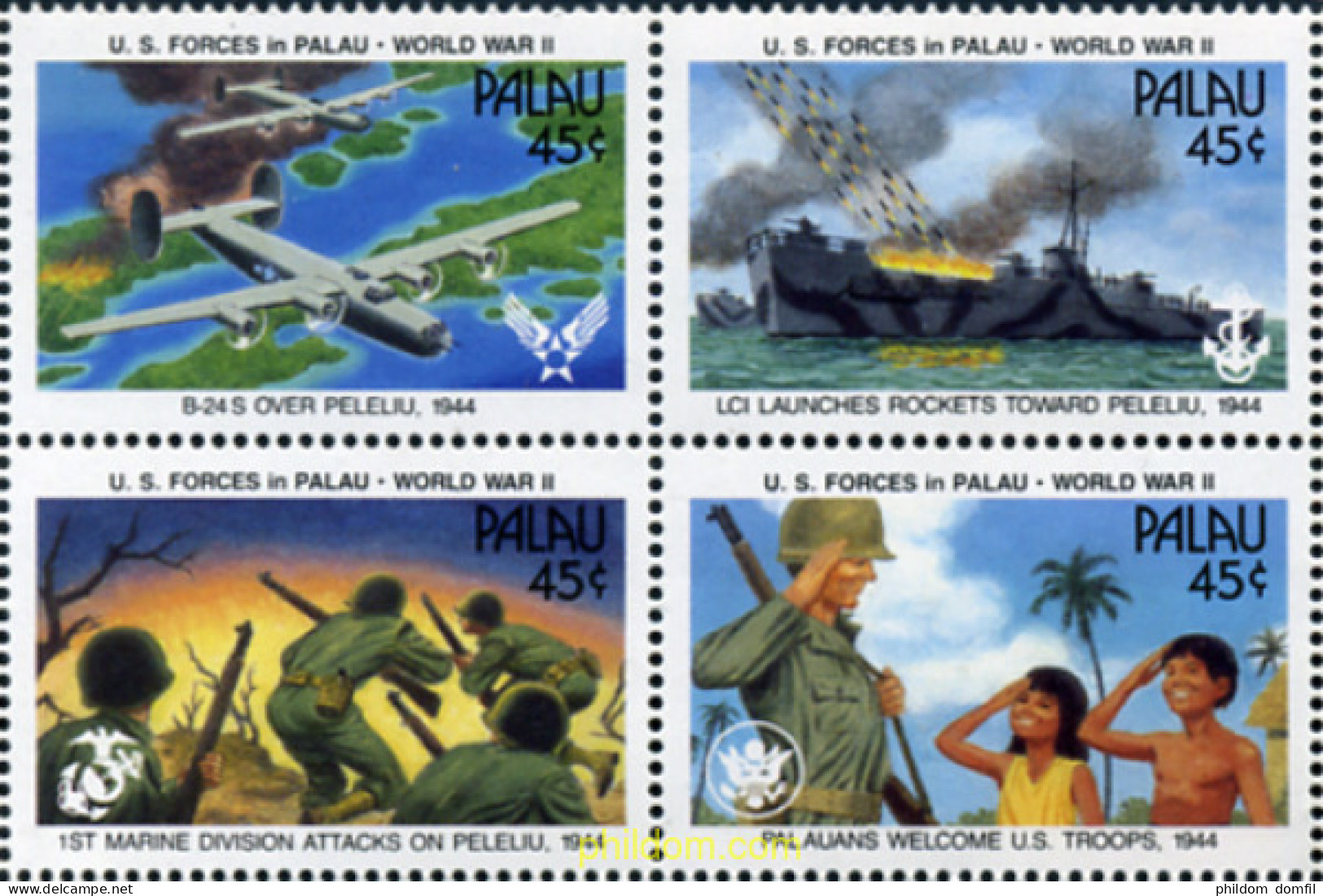 349784 MNH PALAU 1990 II GUERRA MUNDIAL - Palau