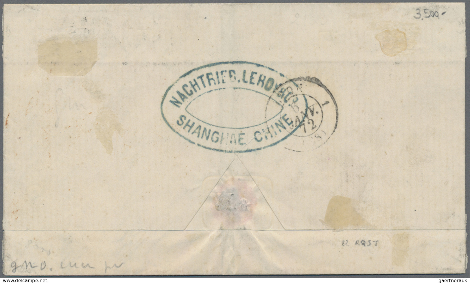 China - Foreign Offices: France, 1871 (Nov 22) Cover To Lyon Carried At Single R - Other