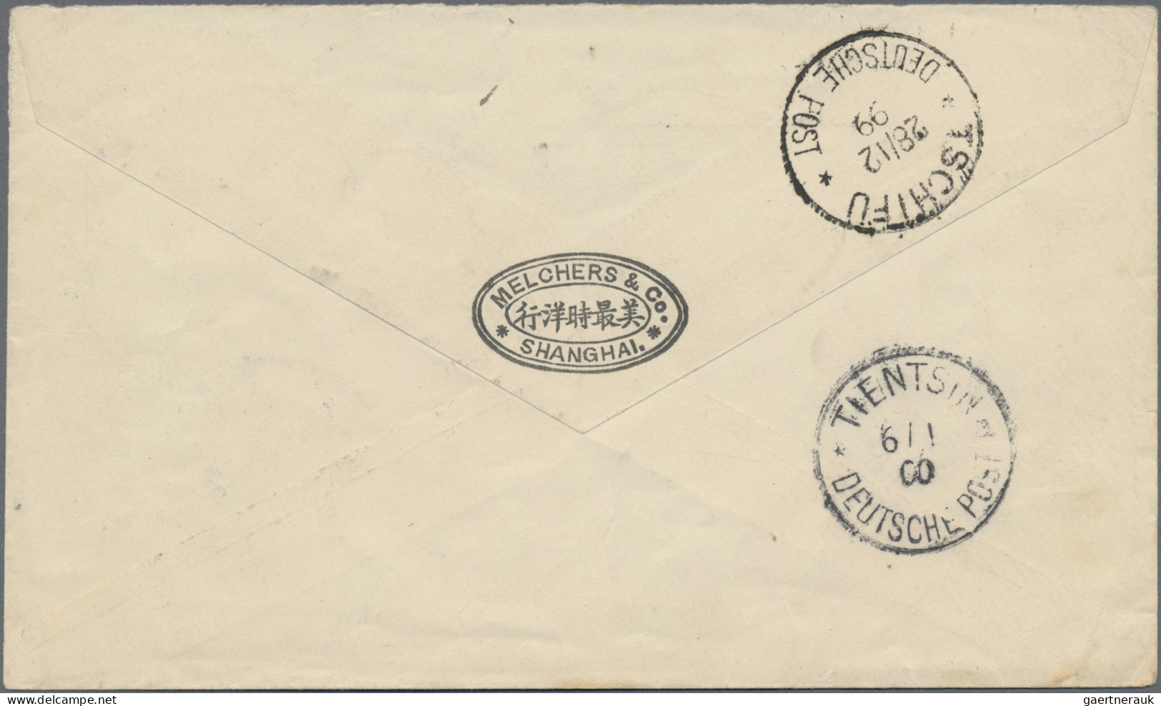 China - Foreign Offices: Germany, 1899 (Dec 28) Cover From Shanghai To Tientsin. - Autres
