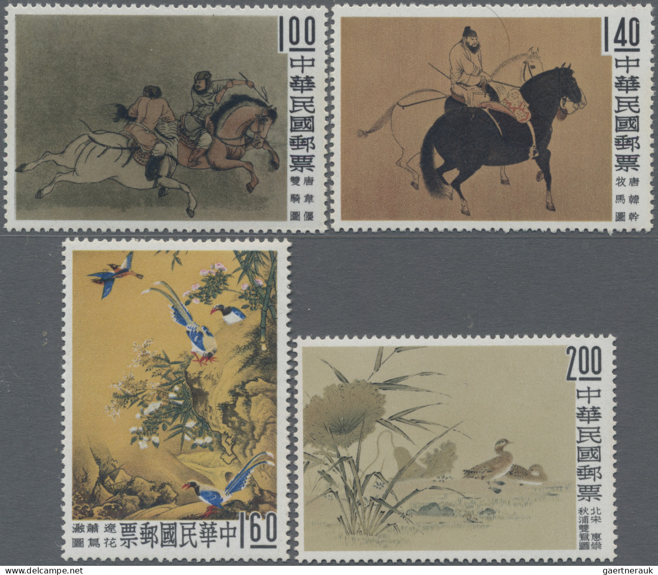 China-Taiwan: 1960/66, Palace Museum Paintings Sets I And III Including Emperors - Unused Stamps