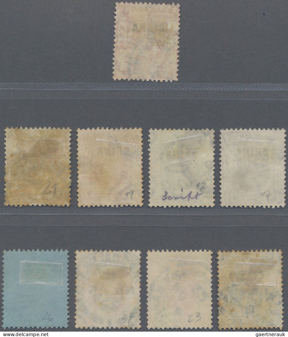 Hong Kong: 1922-27 Short Set Of 10 Mint Stamps (from 1c. To $2 Except 50c.), Use - Lettres & Documents