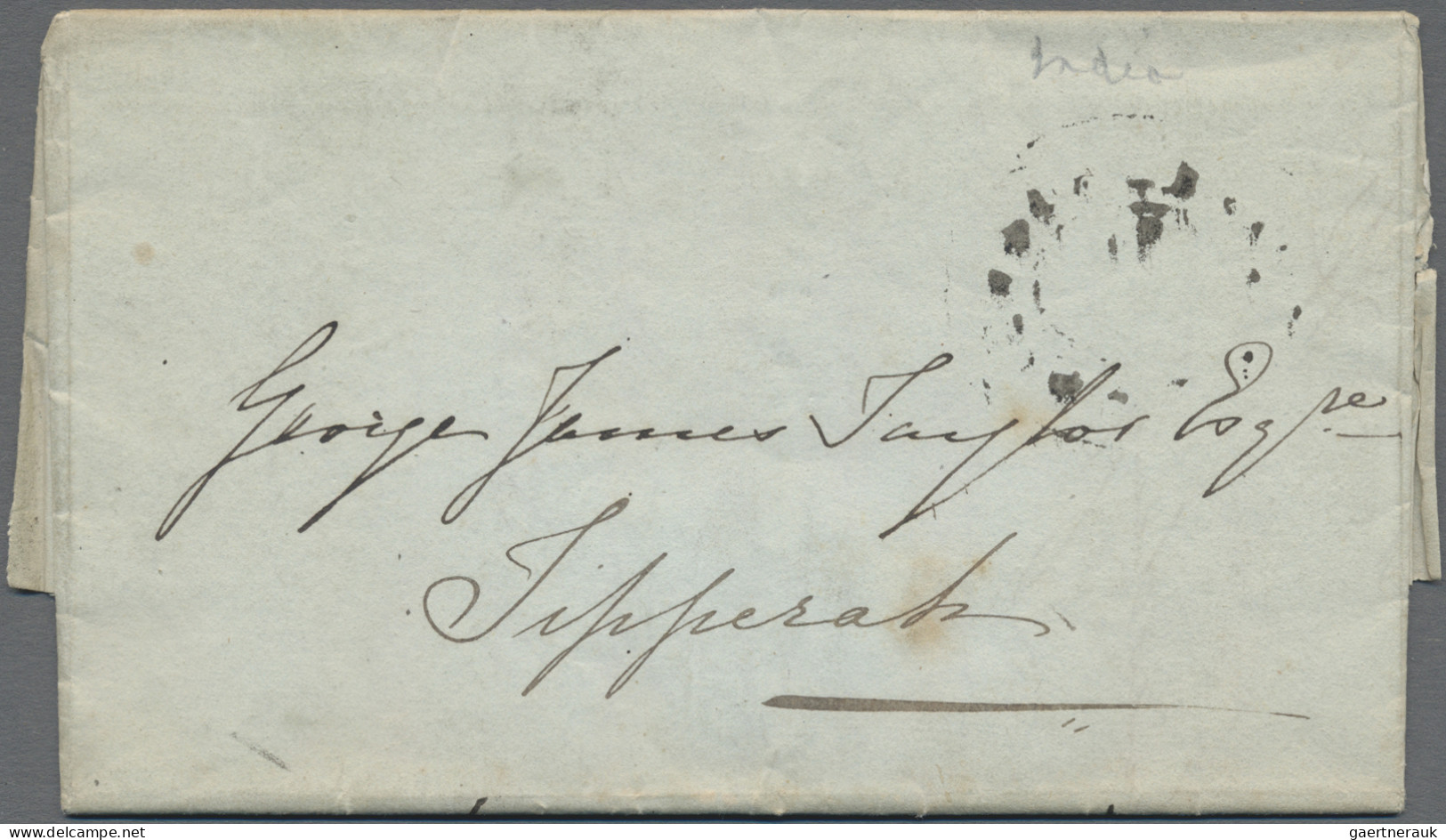 India -  Pre Adhesives  / Stampless Covers: 1820's (c.): Entire Letter From Dacc - ...-1852 Prephilately