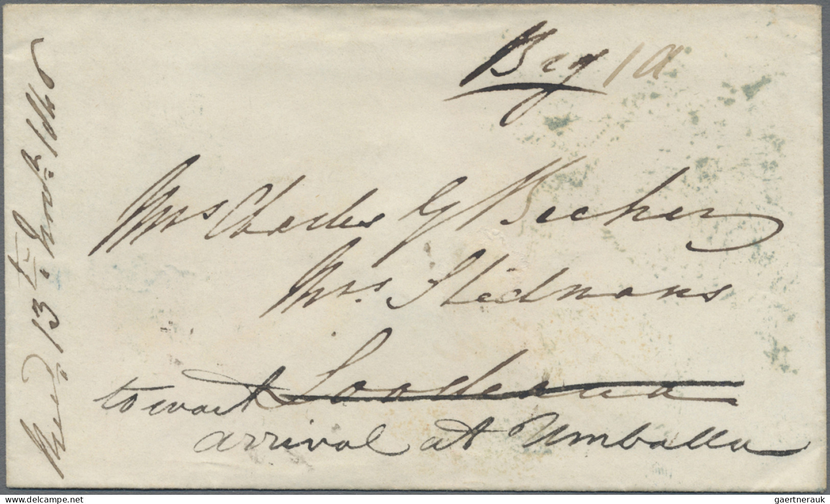 India -  Pre Adhesives  / Stampless Covers: 1846 UMBALLAH: Pair Of Covers (plus - ...-1852 Voorfilatelie