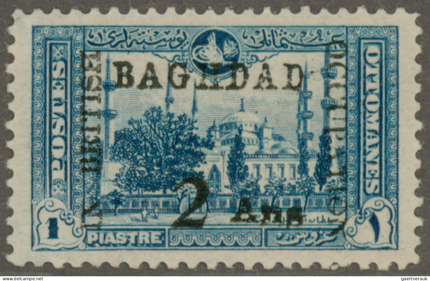 Iraq - Britisch Occupation Of Bagdad: 1917, 2a. On 1pi. Bright Blue, Fresh Colou - Andere