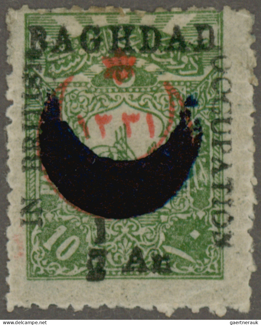 Iraq - Britisch Occupation Of Bagdad: 1917, ½a. On 10pa. Grey-green, Fresh Colou - Other