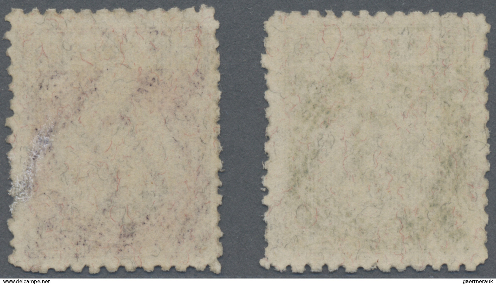 Japan: 1924, Empress Jingu 5 Y. Green And 10 Y. Violet, The 10 Y. Small Thin On - Sonstige & Ohne Zuordnung