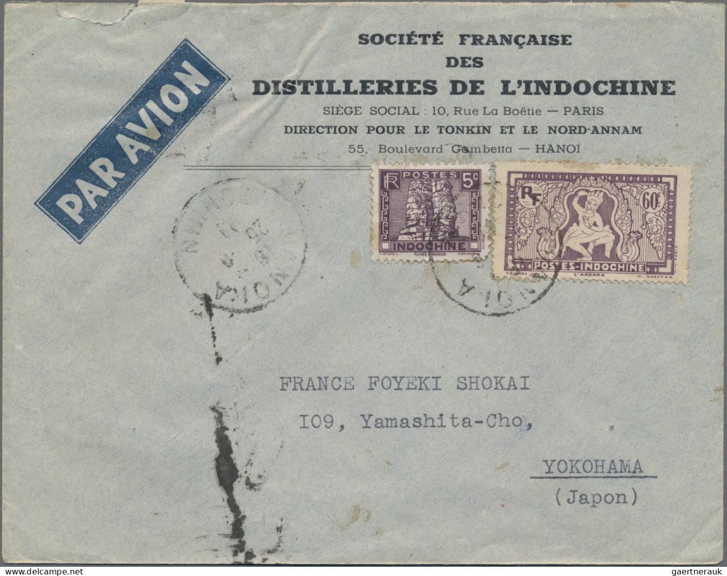 Japan - Specialities: 1941, March-September, Three Airmail Covers From Hanoi (2) - Sonstige