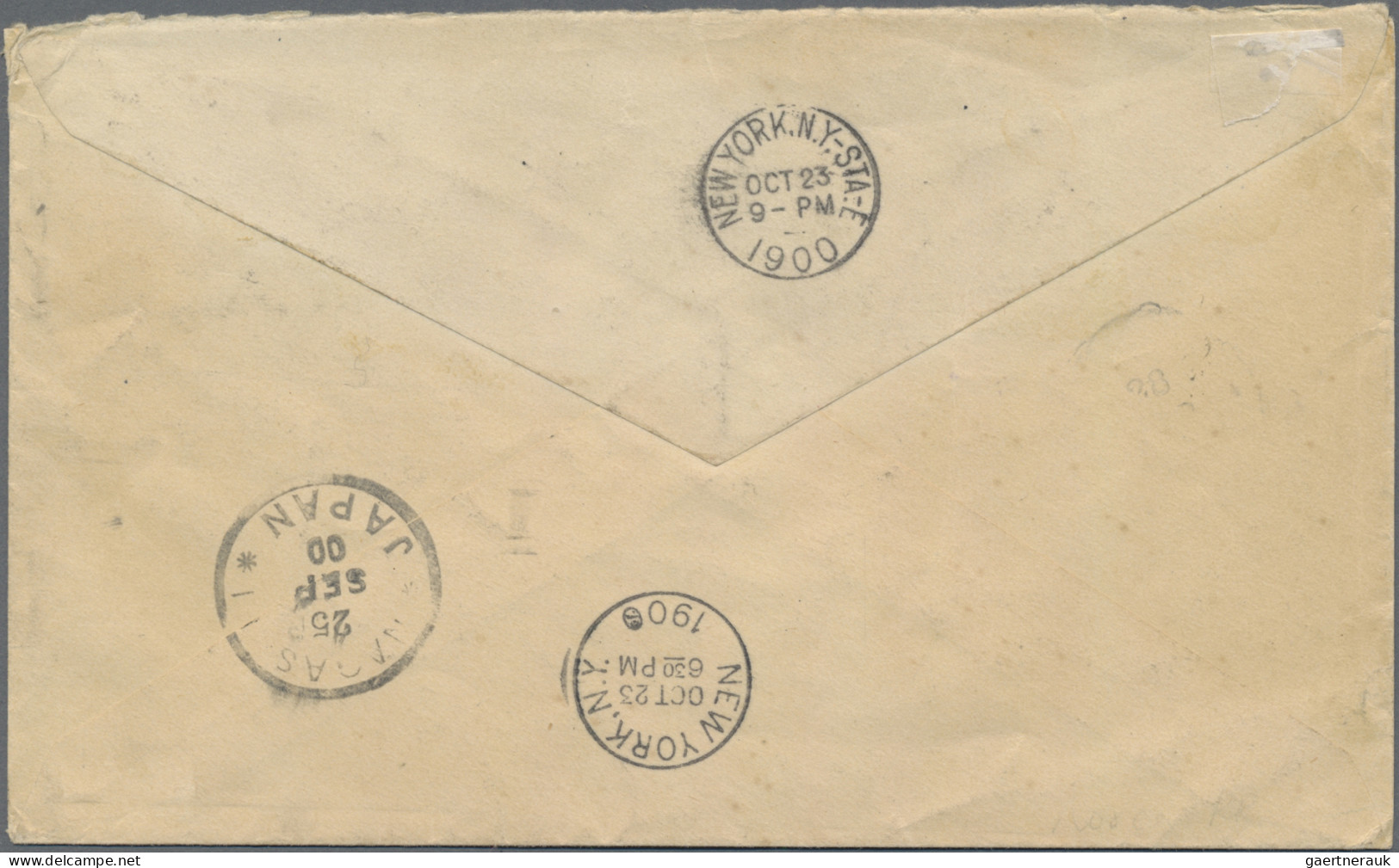 Korea: 1900, Korea. Cover Sent From Gensan (Korea, Russian Franking), Via Nagasa - Korea (...-1945)