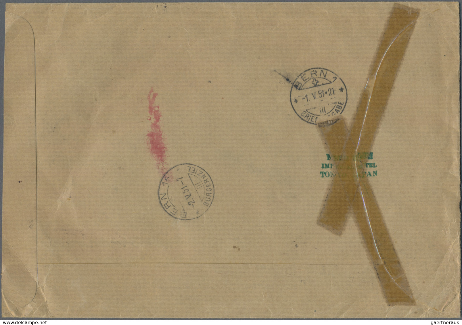 South Korea: 1949, Red Cross Delegation Head Fred Bieri Cover: Japan Vocational - Korea, South