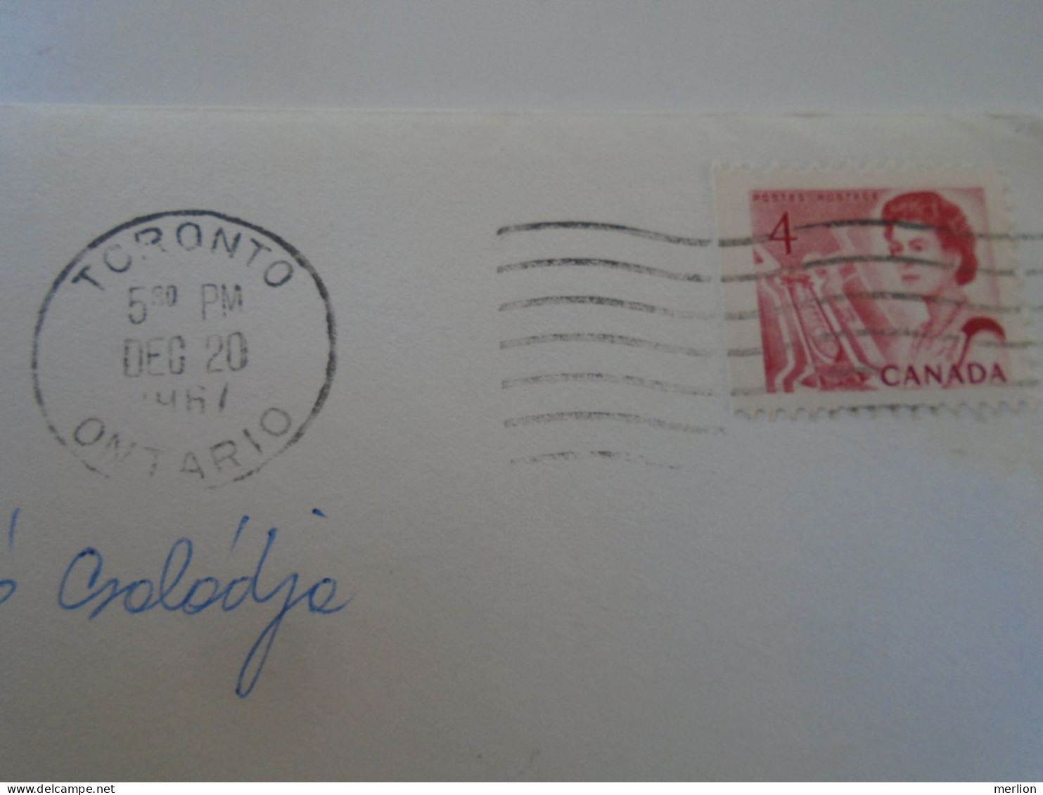 D198162  Canada  Cover  1967  Toronto, Ontario  - Stamp  QEII  4c     Sent To Hungary - Lettres & Documents