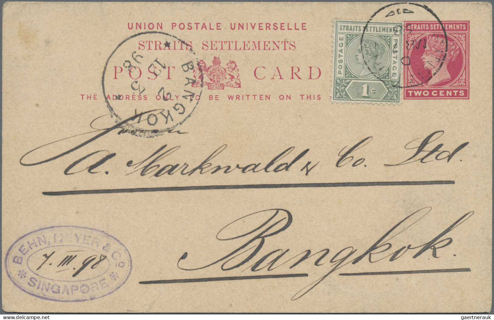 Malayan States - Straits Settlements - Postal Stationery: 1895/1898, Three Used - Straits Settlements